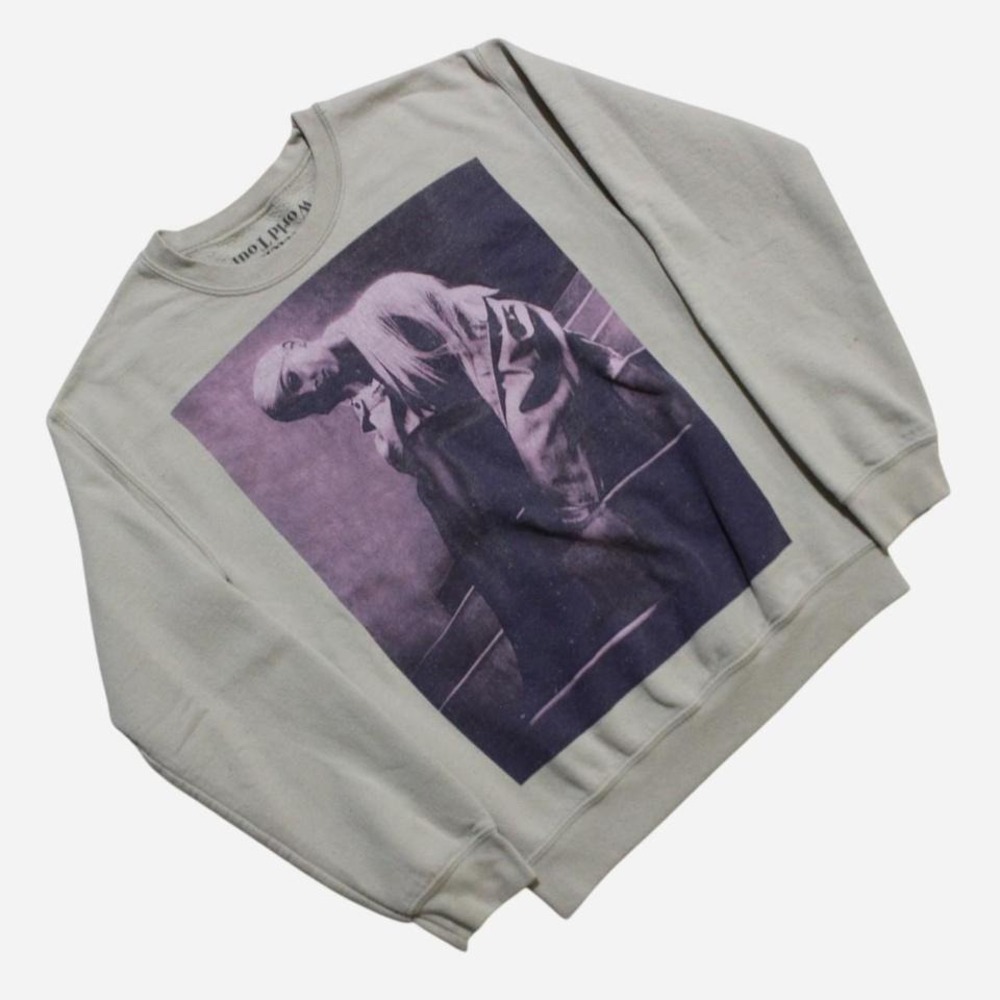 Ariana Grande Sweeter World Tour 2019 Beige Oversized Fit Crewneck Sweater